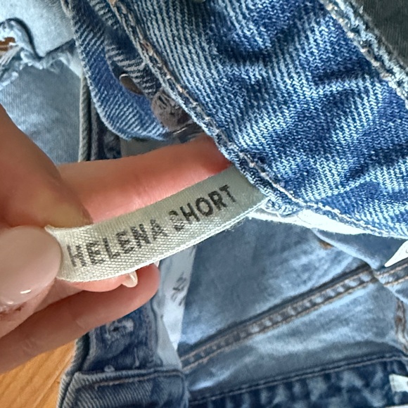 GRLFRND Helena Light Blue Distressed Jean Shorts - Picture 5 of 7